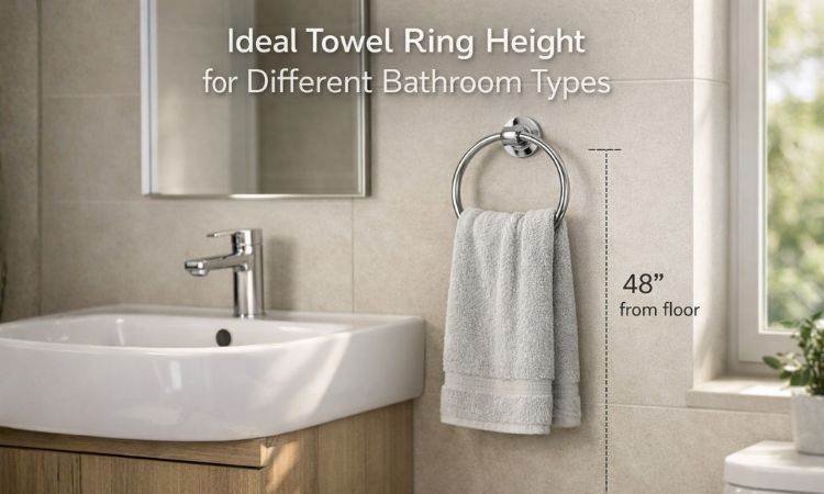 Ideal Towel Ring Height Guide for Every Bathroom Type
