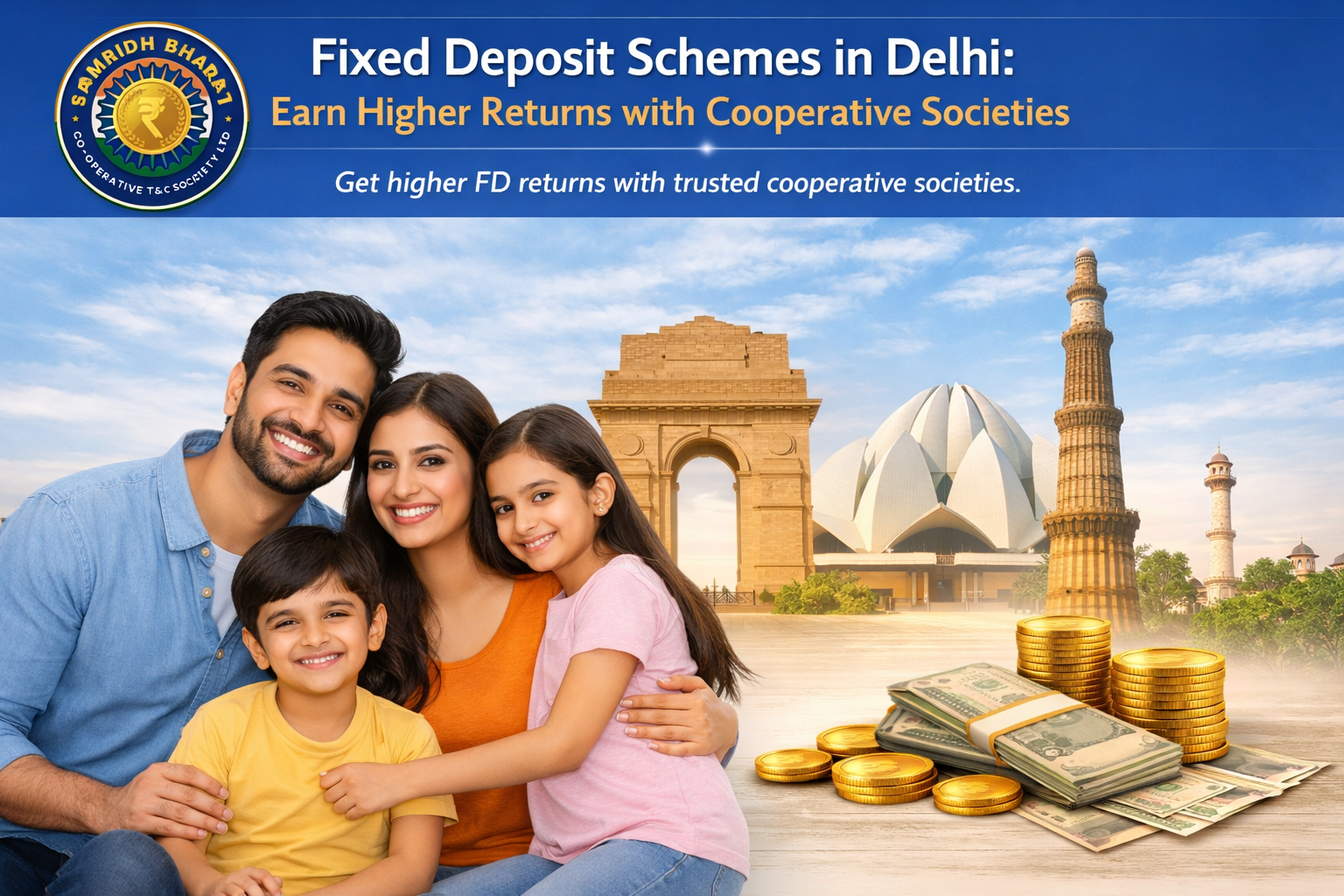 Fixed Deposit Schemes in Delhi: Why Are Cooperative Societies a Smarter Choice? – Samridh Bharat Society