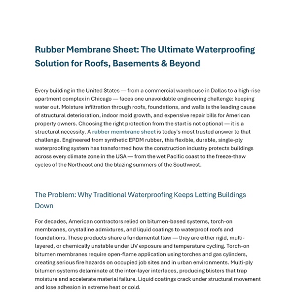 Rubber Membrane Sheet The Ultimate Waterproofing Solution fo | Pearltrees